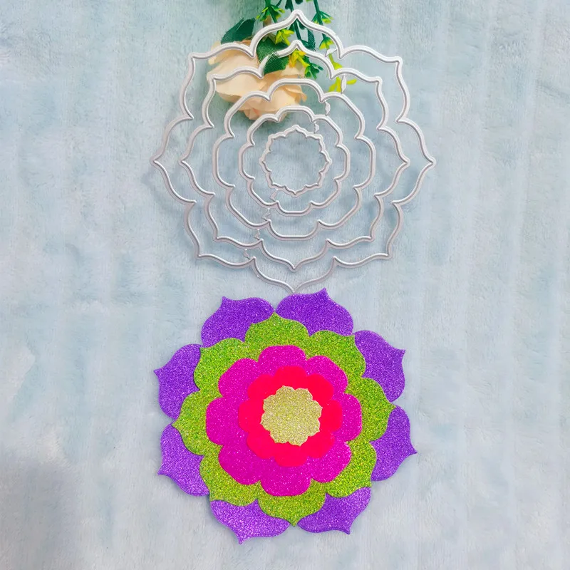 Круглая кружевная Цветочная металлическая Форма для резки режущая форма