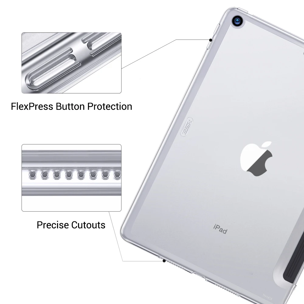Чехол ESR для iPad Mini 5, прозрачный жесткий чехол, идеально сочетается с Умной клавиатурой, умный чехол, тонкий чехол для iPad mini 5