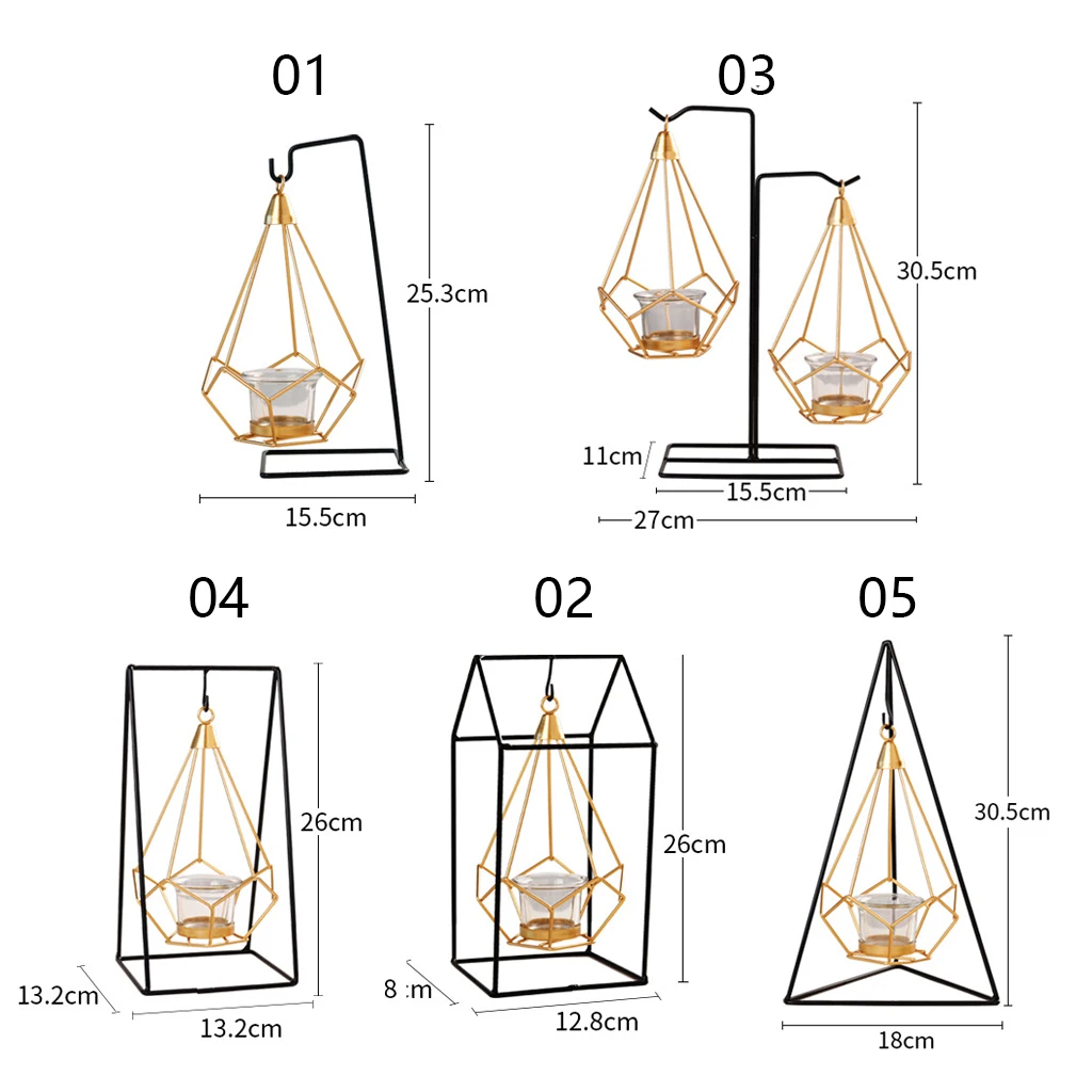 Скандинавские подсвечники оригинальный Романтический обеденный геометрический