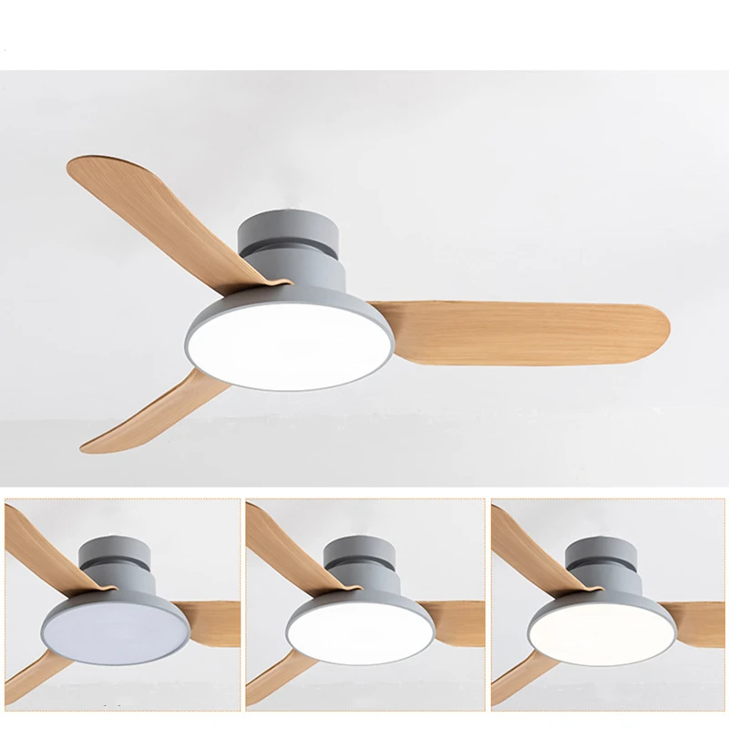 Купить Светодиодные люстры в скандинавском стиле, потолочные вентиляторы с дистанционным управлением и тремя лезвиями для спальни и дома Продажа Светодиодные люстры в скандинавском стиле, потолочные вентиляторы с дистанционным управлением и тремя лезвиями для спальни и дома