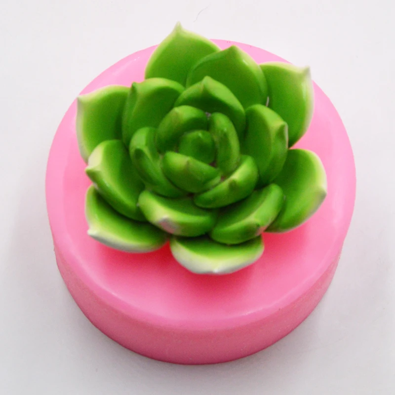 

Newest 3D Succulent flower mousse cake mold fondant DIY baking mold handmade soap mold