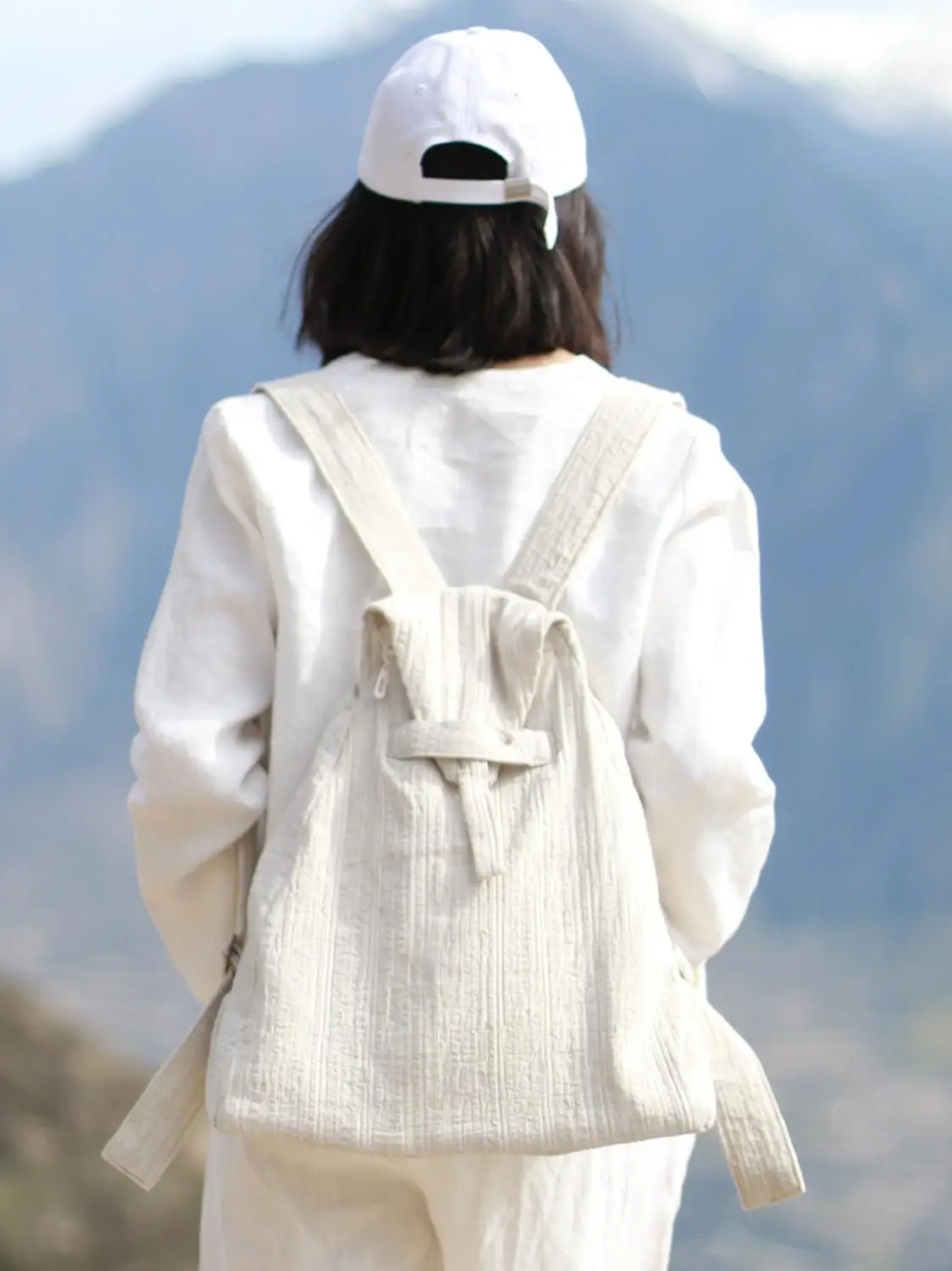 Женские хлопковые рюкзаки с текстурой винтажные треугольные повседневные сумки