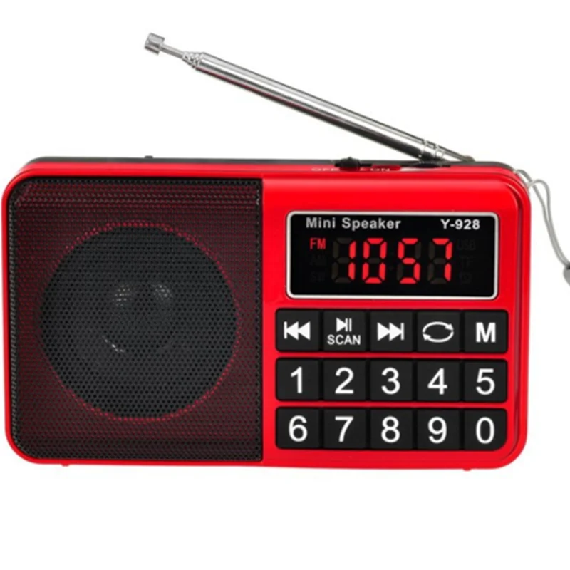 Портативный FM-радио со светодиодным дисплеем многофункциональный мини mp3-плеер