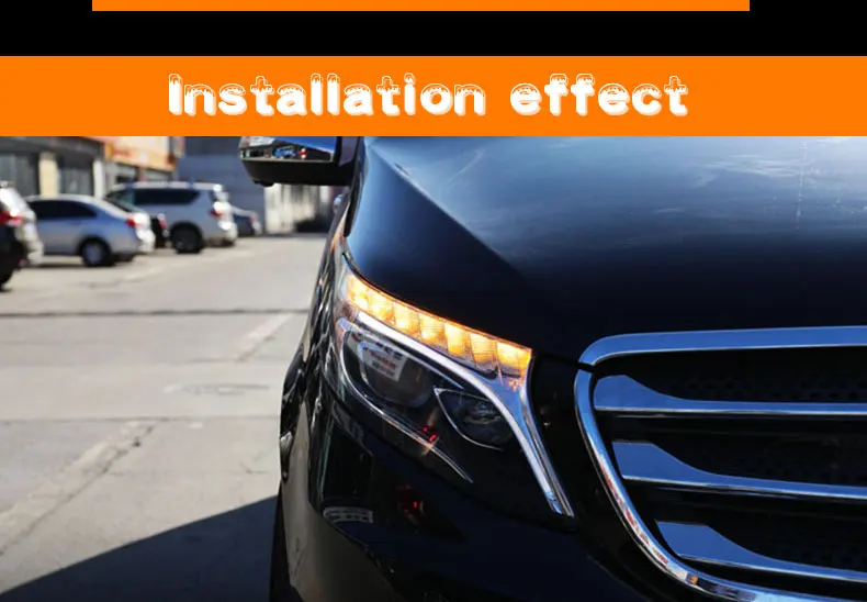 Светодиодный фонарь для Mercedes-Benz VITO-2019Year светодиодные фары DRL ходовые огни Биксеноновые лучевые огни ангельские глаза