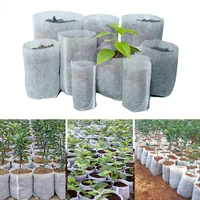 100pcs different sizes biodegradable non woven nursery bag plant grow bags fabric pouch seedling pots eco friendly planting bags