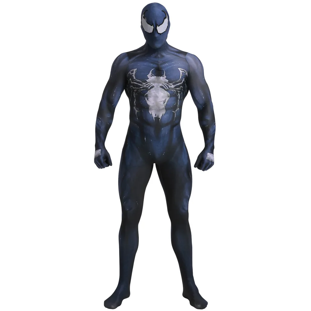 Черный мужской костюм на Хэллоуин лайкра спандекс Zentai комбинезон боди карнавал