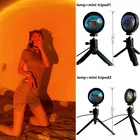 USB закат лампы проектора Радуга красный атмосфера светодиодный Ночной свет может вращаться Спальня фон Крытый Ins бар Красочные освещение