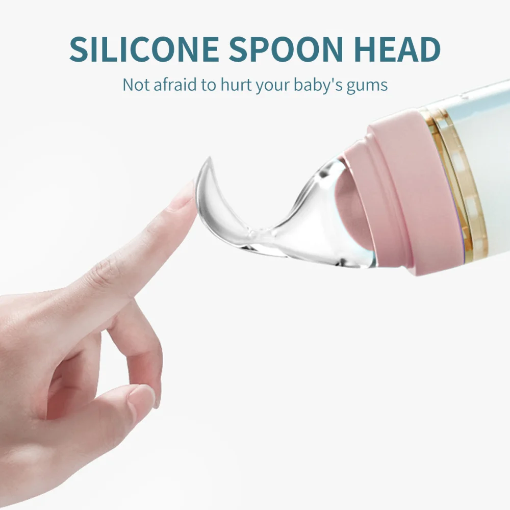 

Silicone Baby Food Dispensing Spoon Feeder Infant Feeders For Cereal Baby Food