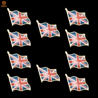 10pcs uk enamel craft flag brooch the union flag leadership wearable badge butterfly buckle pin badge collection