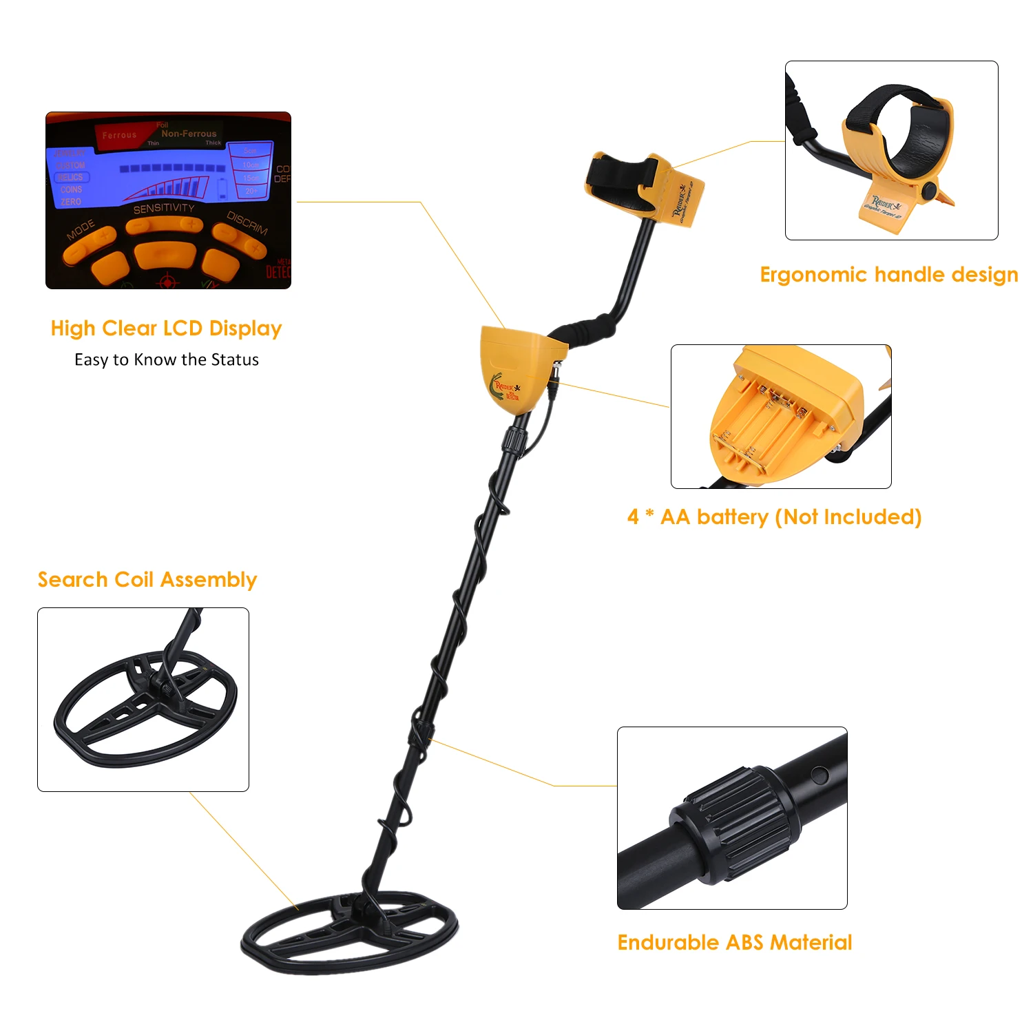 Металлический детектор подземных металлических Finder индуктор G старый Охотник за