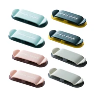 8pcs cable holder protector management organizer finishing desktop silicone wire retention clips power cord winder