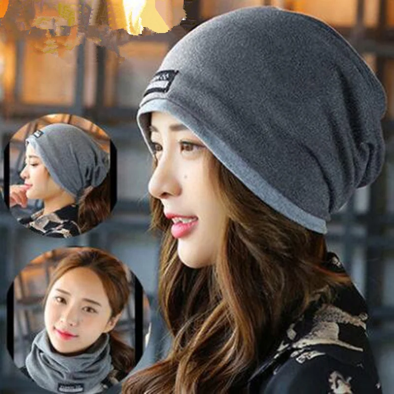 Унисекс женская и мужская вязаная Лыжная шапка крючком трикотажная с напуском