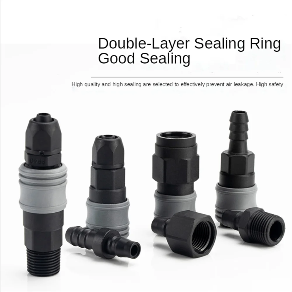 Самоблокирующийся Пневматический быстрый соединитель из пластика и стали