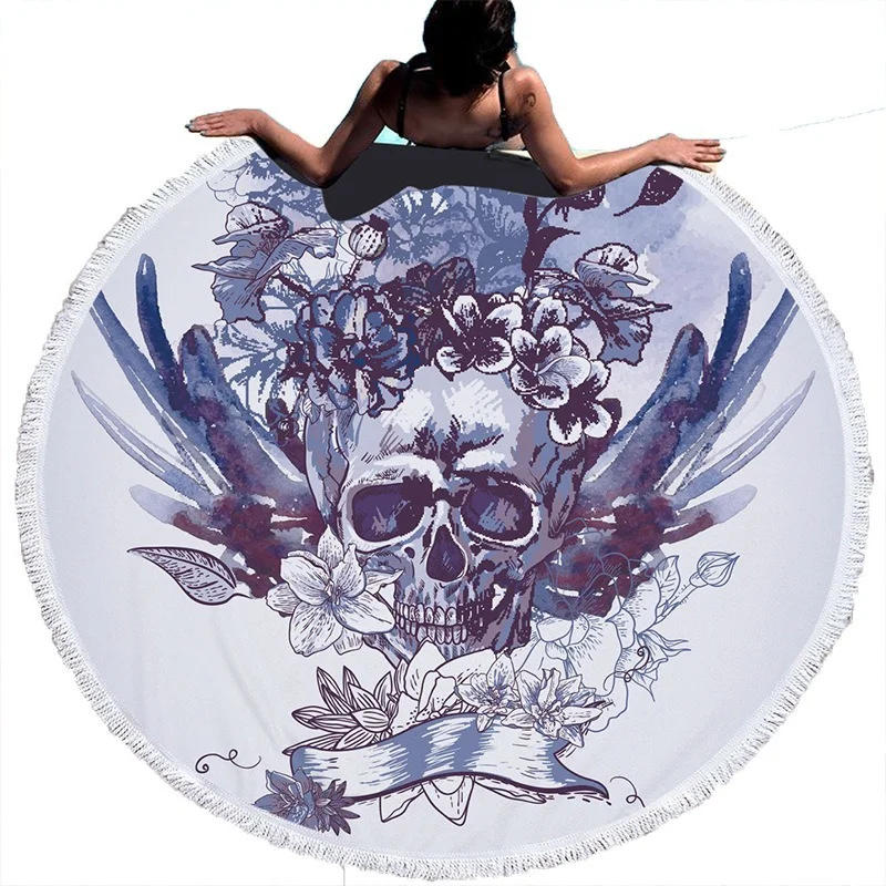 Round Beach Towel Fringed Beach Towel Towel Large Beach Towel Towel Beach Beach Towel