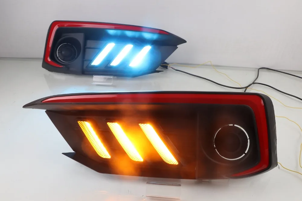 Год для Honda Civic Дневной светильник автомобильные аксессуары светодиодный DRL головной светильник для Civic противотуманный светильник