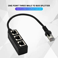 rj 45 1 male to 3 female ethernet ports network plug cable splitter switch wiring adapter extension cord drop shipping hot