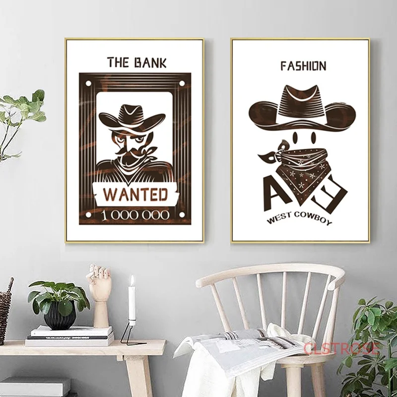 Скандинавский стиль индивидуальный ковбойский холст в западном стиле