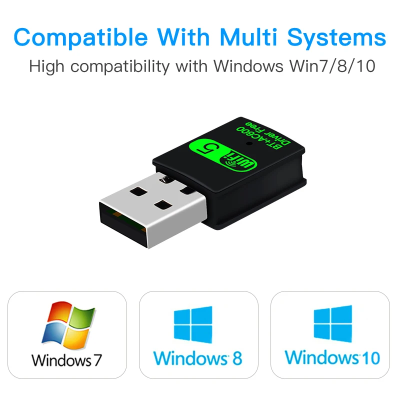 USB WiFi Bluetooth адаптер 2 в 1 600 Мбит/с 4 ГГц и 5 | Компьютеры офис