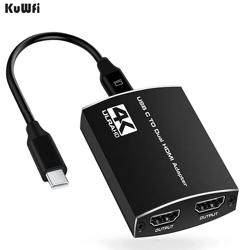 KuWFi 4K HDMI-переключатель с двумя 1 на 2 60 кГц USB C HDMI переключатель для Nintendo ноутбука