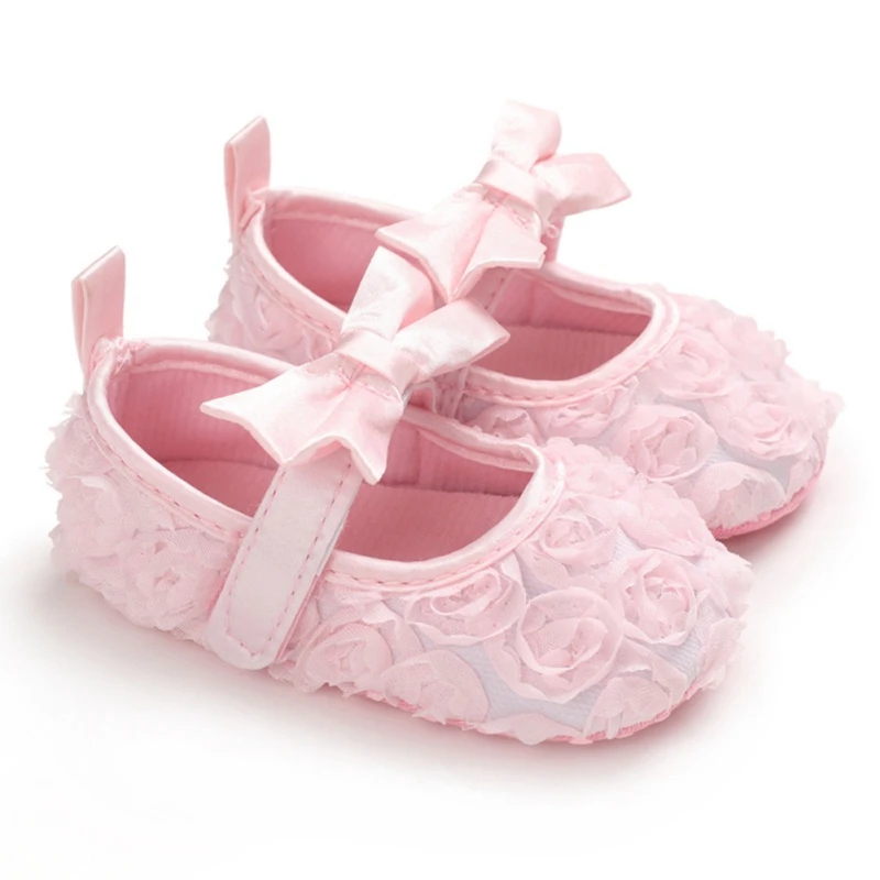 

Infant baby girl shoes Soft Sole Butterfly-knot Anti-Slip Princess Shoes Casual Toddler First Walkers Shoes