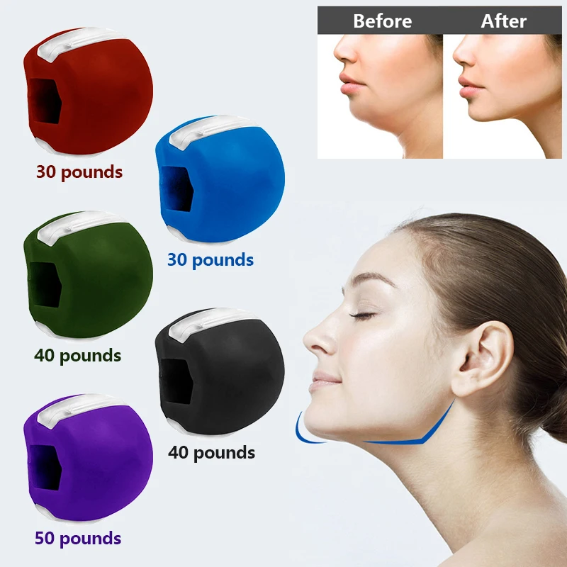 Пищевой силикагелевый тренировочный мяч для челюсти мышц фитнес шеи лица