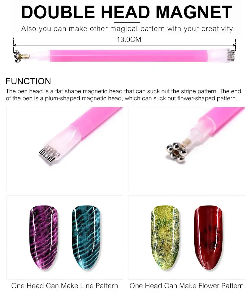 KADS магнитная палочка для украшения ногтей кошачий глаз двухсторонний магнит