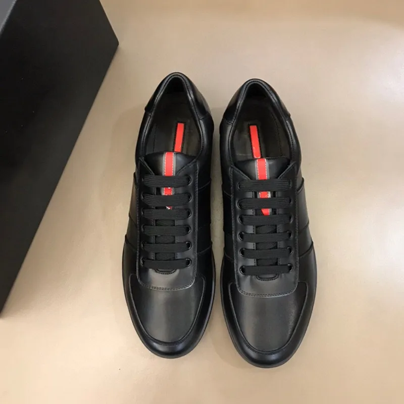 

Мужские кожаные кроссовки на шнуровке, черные повседневные лоферы, дышащая удобная обувь на плоской подошве, лето 2021