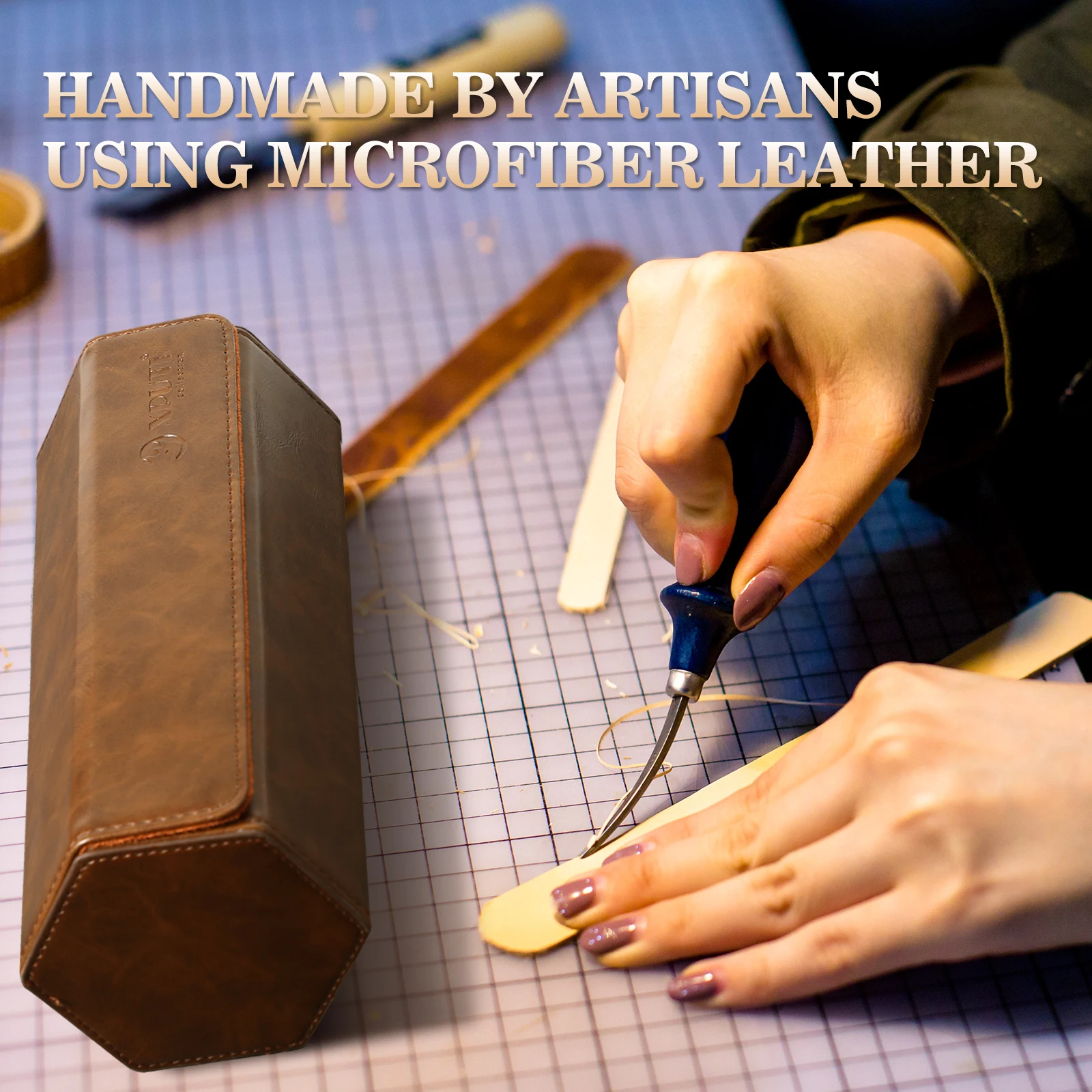 Exclusive 3-slots Watch Travel Case Watch Roll Box Organizer Luxury Handmade  Holder For Men Watches Storage Jewelry Gift  Box