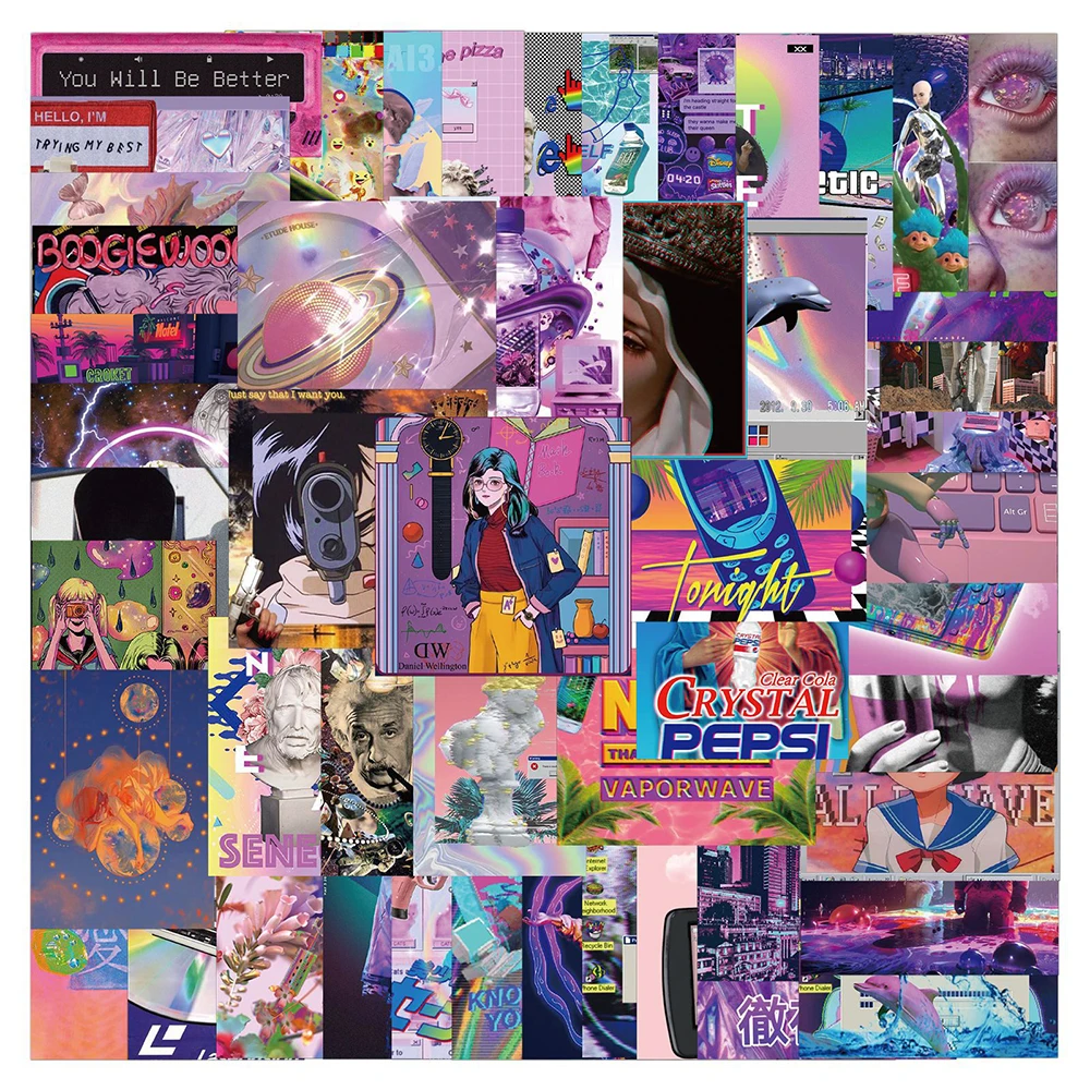

Стикеры в стиле граффити Vaporwave, 10/30/50 шт.