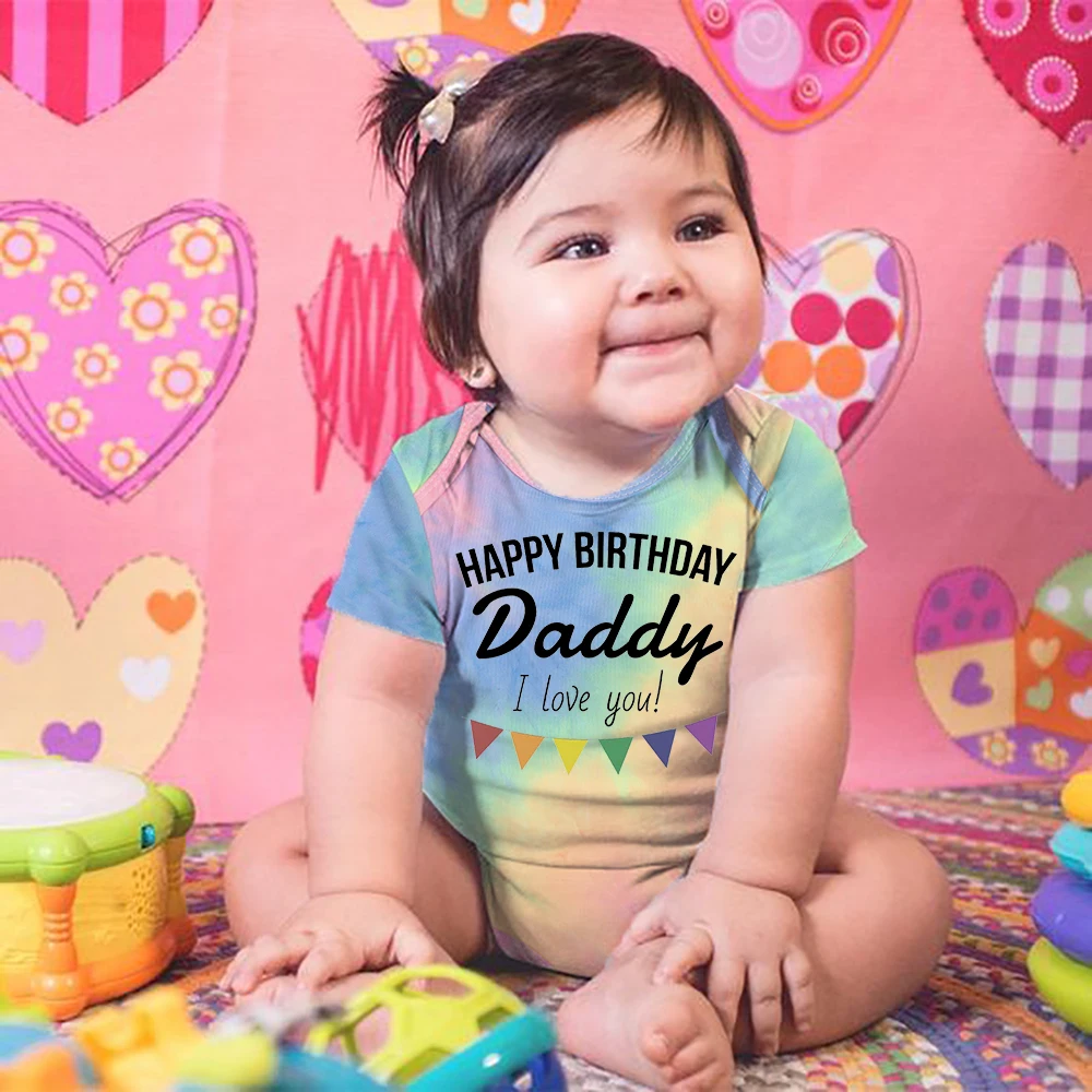 

Боди с надписью «Happy Birthday», «папа», «Я тебя люблю»