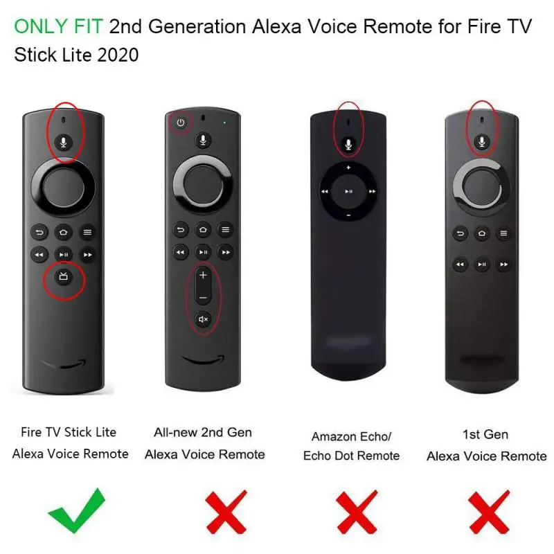 Противоскользящий силиконовый чехол для пульта дистанционного управления Amazon