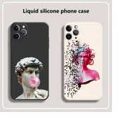 medusa david plaster art phone case for iphone 13 12 11 mini pro xs max xr 8 7 6 6s plus x 5s se 2020