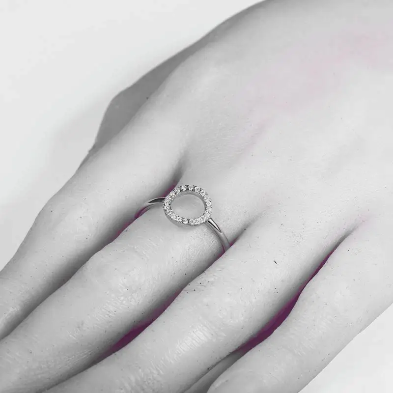 Обручальное кольцо из стерлингового серебра 925 пробы AAA Градуированный