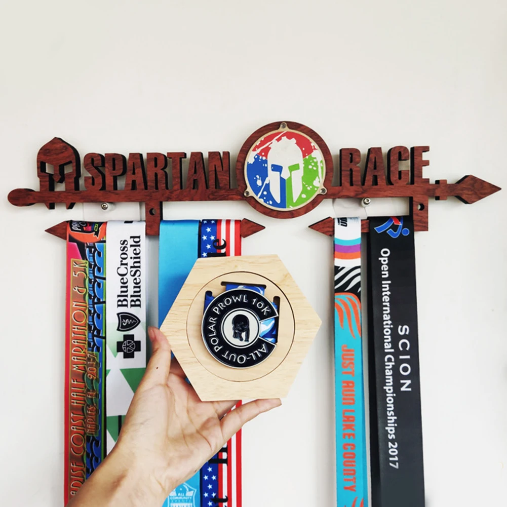 

Medals Display Rack Wooden Storage Shelves Coins Holder Home Decor Crafts