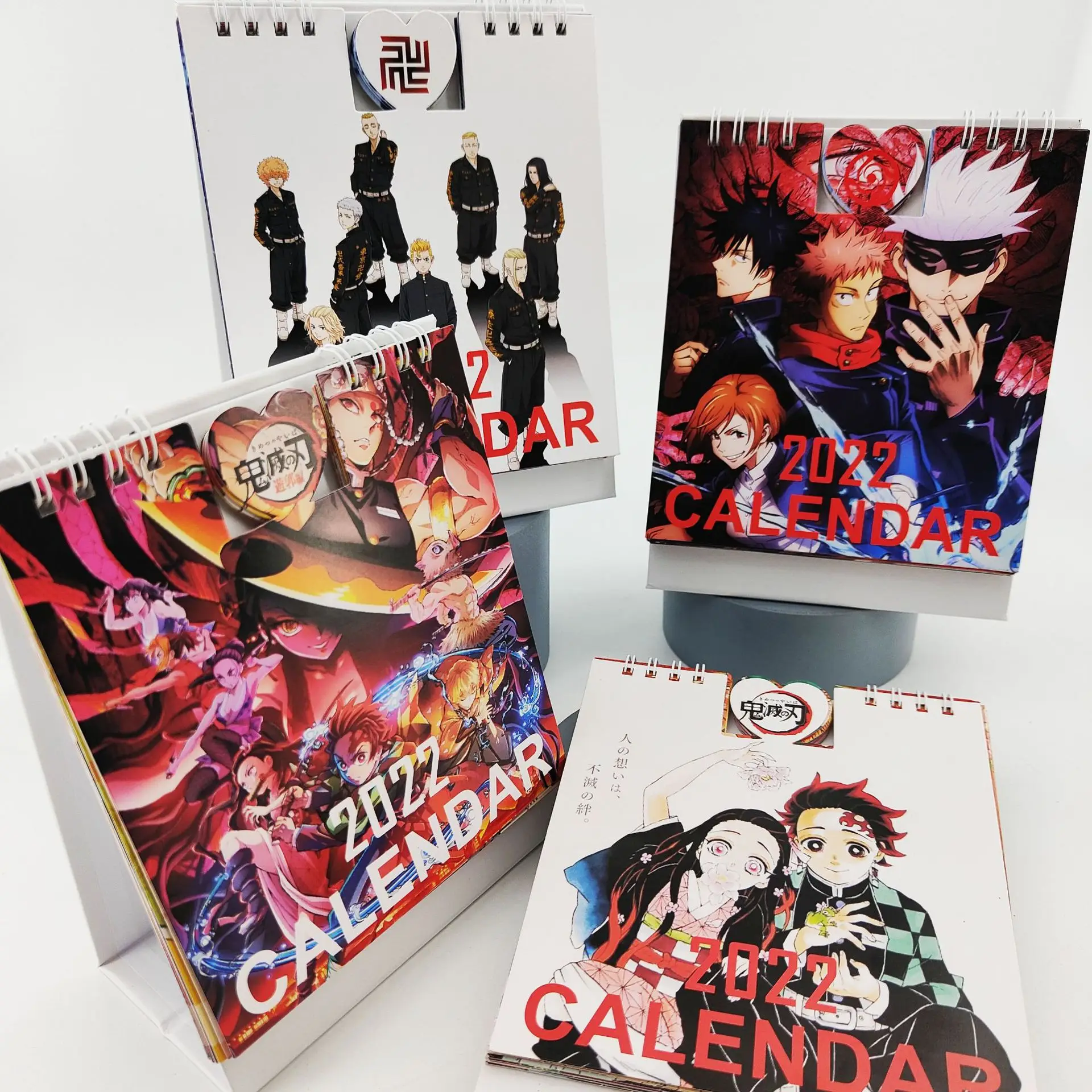 

Anime Demon Slayer Jujutsu Kaisen Tokyo Avengers Cosplay 2022 desk calendar animation peripheral same style