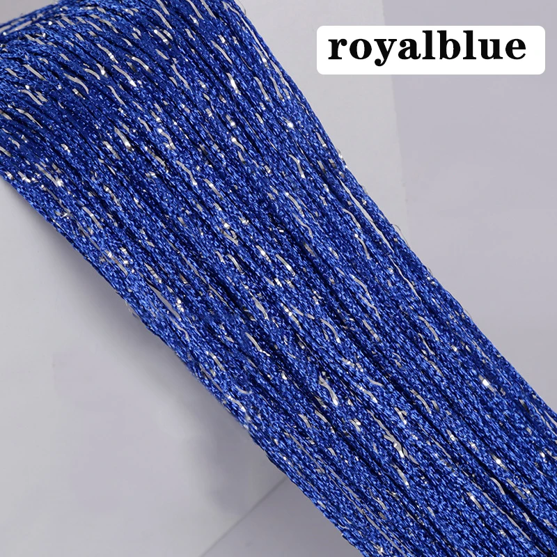 royalblue 100 см X 200 см блестящая занавеска на дверь Серебряная лента блестящая кисточка блестящая линия занавески балдахин для окна комнаты украшение дома - Цвет: royalblue