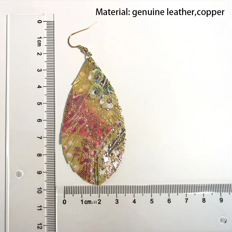 Cpop новые модные блестящие серьги из натуральной кожи для женщин массивные