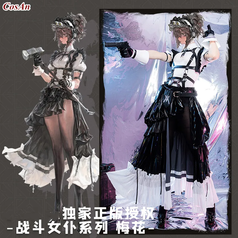 

Элегантный цветок сливы битва платье горничной косплей костюм великолепный черный, белый цвет тактический форма активности вечерние Одежд...