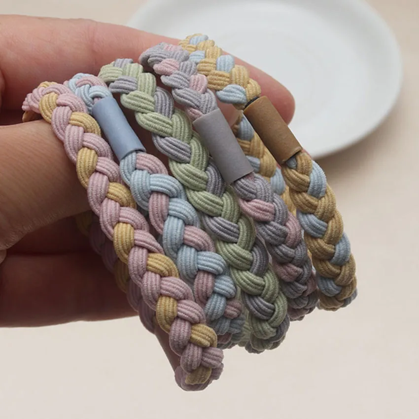 

10PCS/Set Girls Colorful Basic Elastic Hair Bands Children Cute Ponytail Holder Rubber Band Headband Scrunchies Hair Accessories