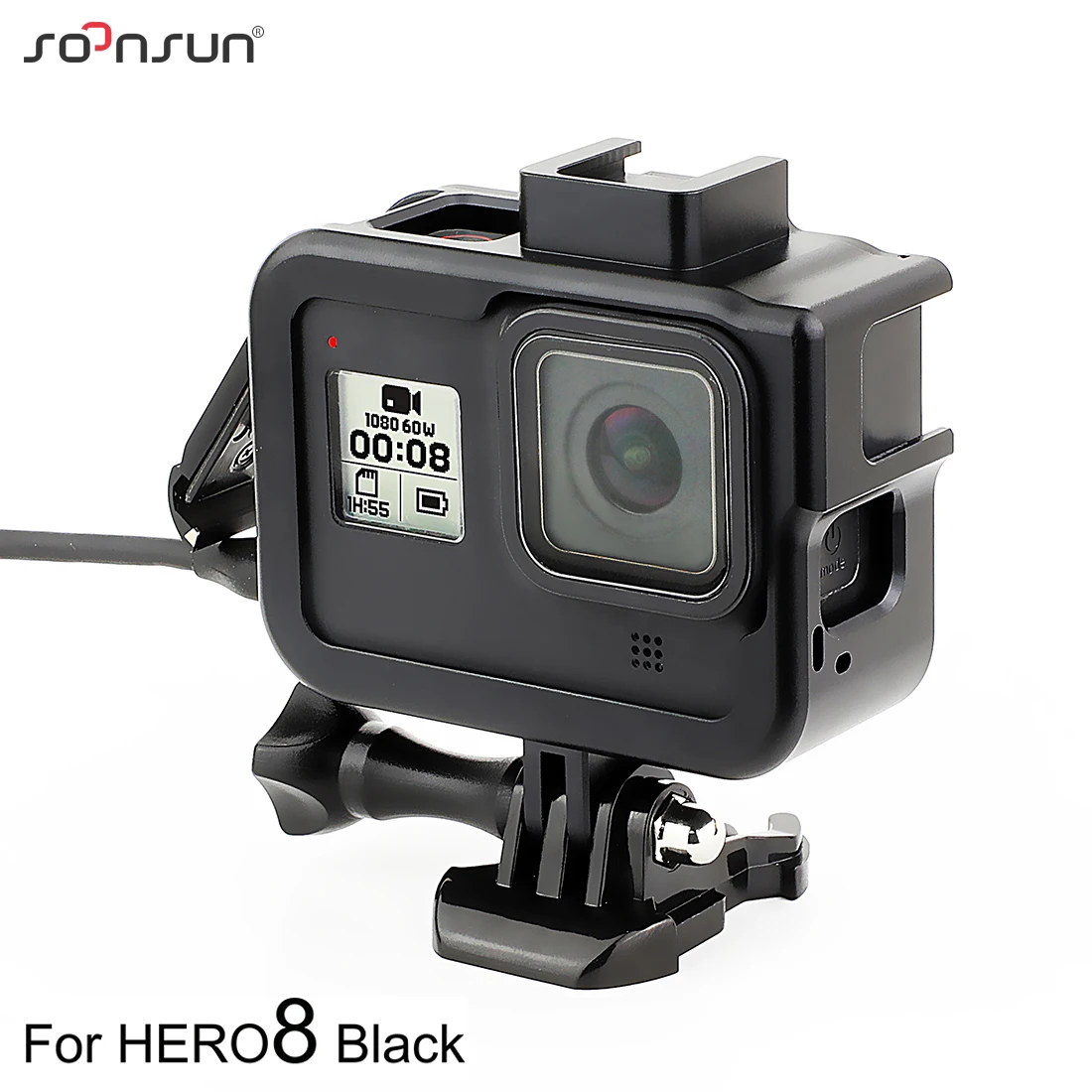 Защитная рамка SOONSUN из алюминиевого сплава чехол Обложка для GoPro Hero 8 черные
