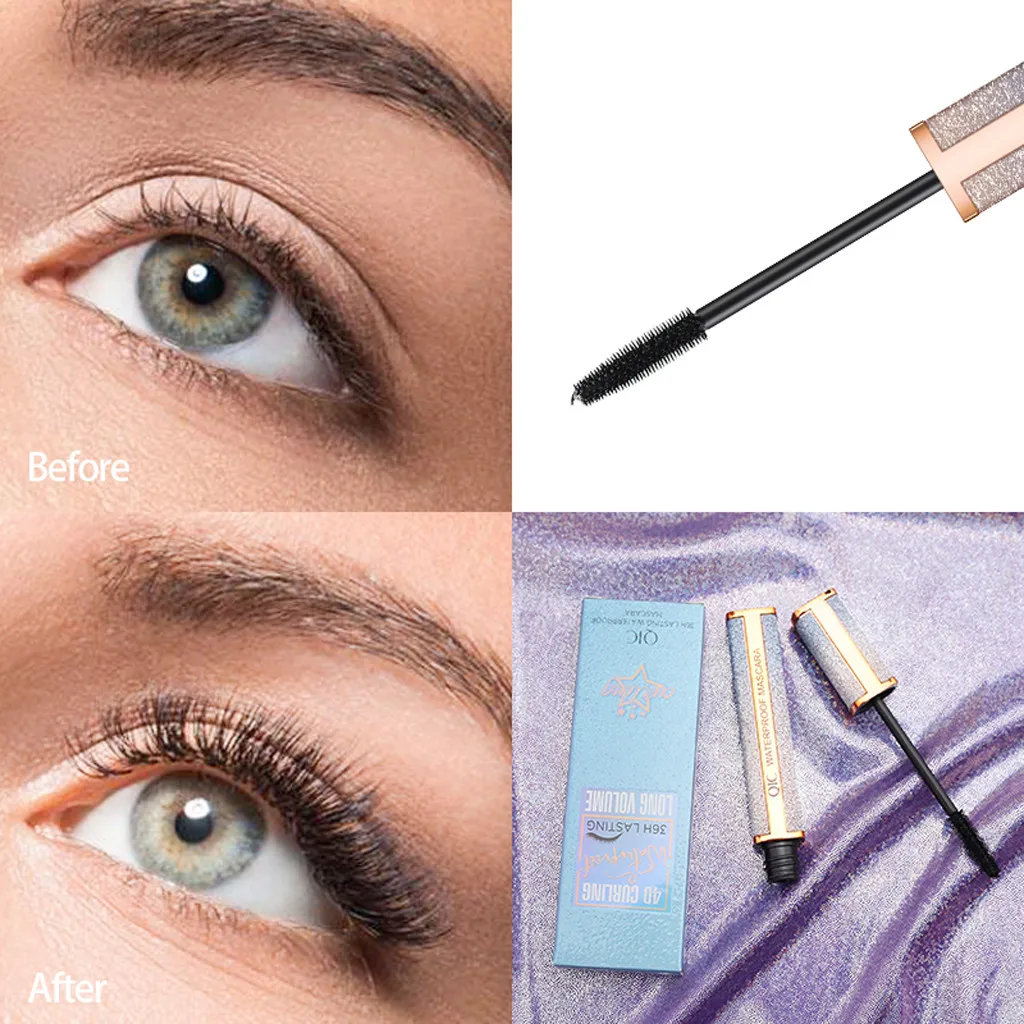 2019 4D Black Waterproof Color Makeup Mascara Long Roll Eye Eyelash Extension maskara rimel 1220 |