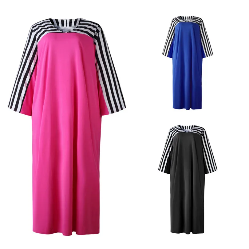 Женское длинное платье в полоску Длинное свободное африканском стиле Анкары