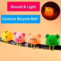 cute rubber cartoon soft bicycle bell rings with light mtb road sound alarm bike motor riding cycling air horn accessories