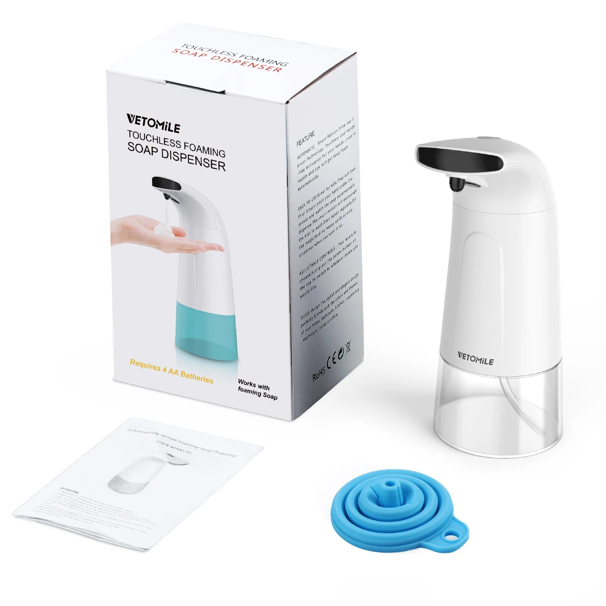 Автоматический дозатор мыла Пенящийся 280 мл бесконтактный датчик