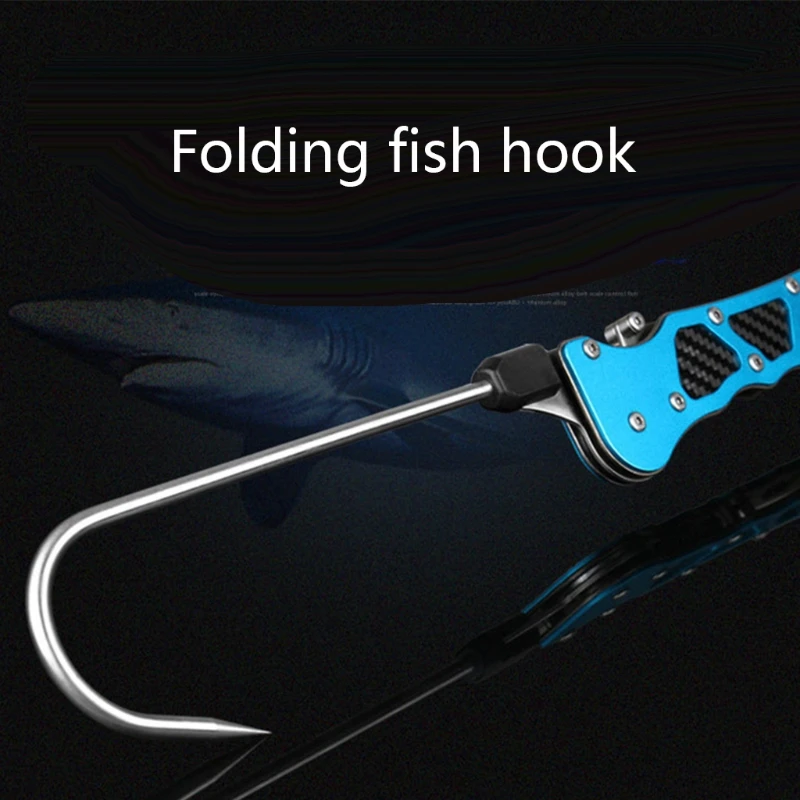 

Foldable Outdoor Fish Grip Portable Sea Fishing Gaff Stainless Steel Lip Spear Hook Gripper Tackle
