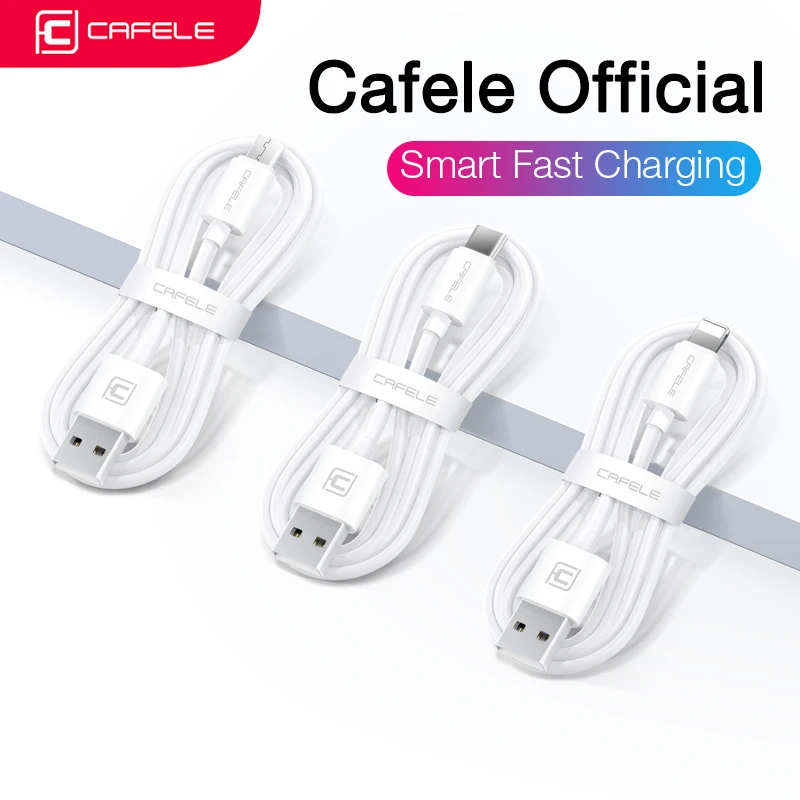 Кабель Cafele Micro Usb C а Type-c кабель для быстрой зарядки телефона Xiaomi mi 9 iPhone 11 12 Pro Max XR