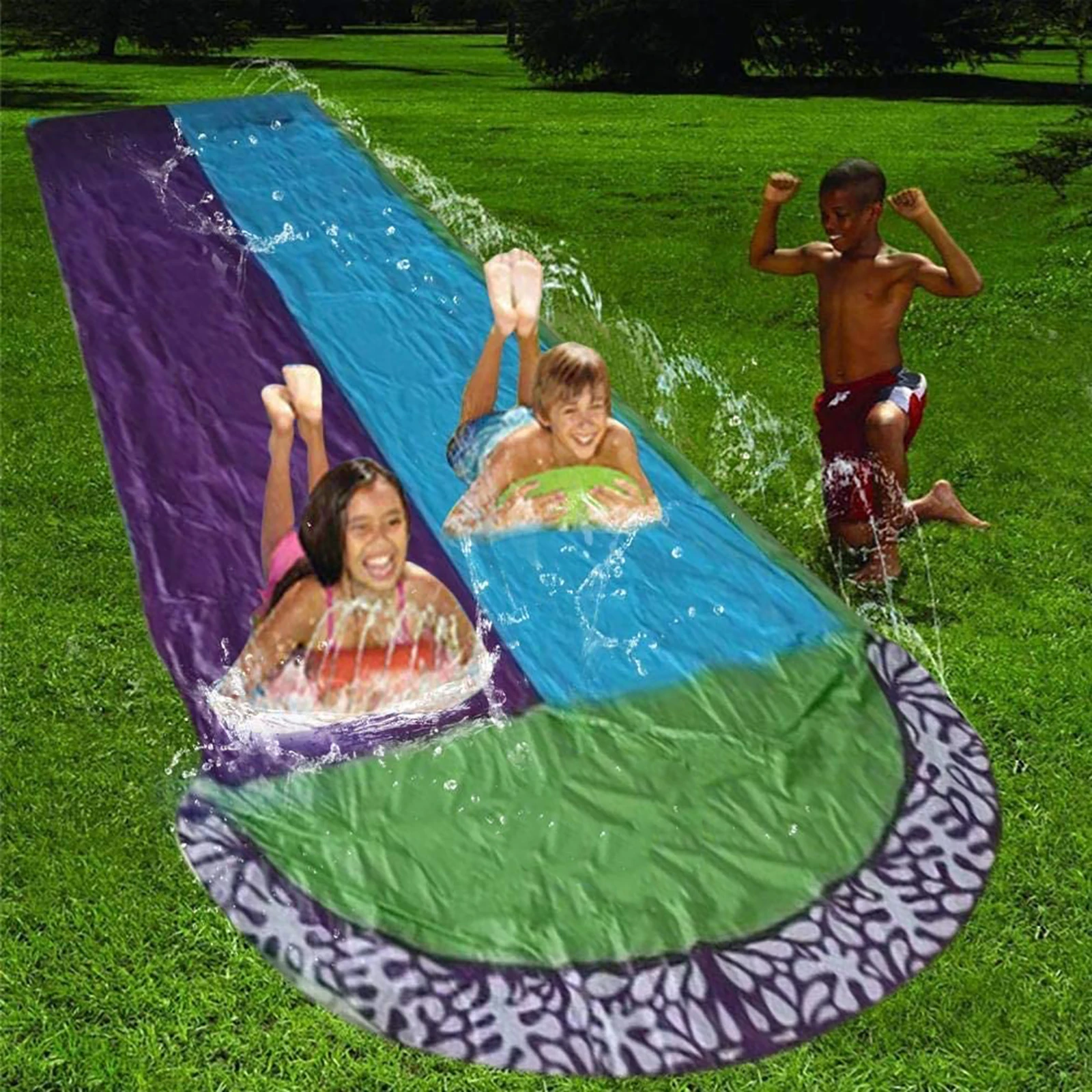 

Slip and Slide Surf Racer Lawn Single/Double Sliding Lanes for Kid Summer