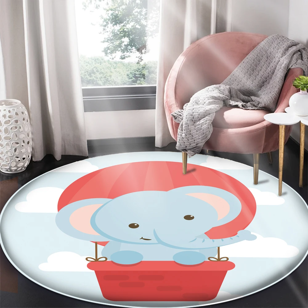 Alfombra de elefante para bebés, Tapete de franela antideslizante, para Dormitorio, decoración de habitación de bebé, 2022
