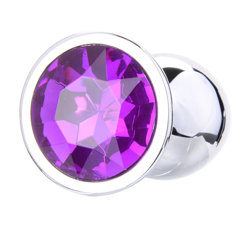 Интимная металлическая Анальная пробка с кристаллами ювелирные изделия гладкая