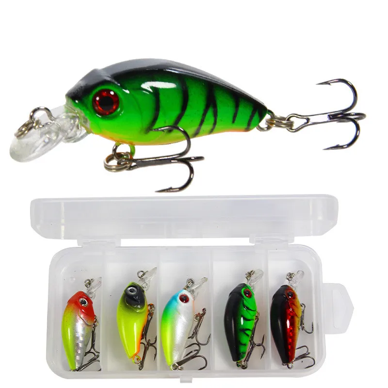 

5pcs 4.5cm 3.8g Bionic Fishing Lures Crankbait Lifelike Hard Fish Baits Small Fishing Lure Wobblers Tackle pesca Fishing Tools